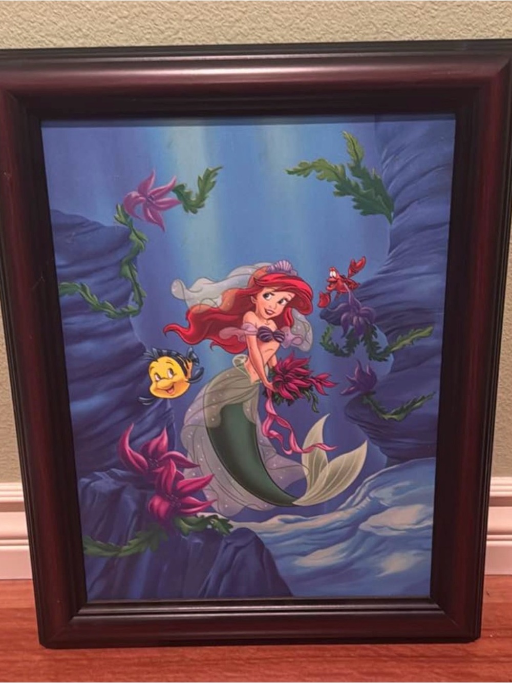 Disney Ariel Undersea Poster - Red, Green & Blue